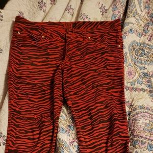 Red & Black Zebra Tripp NYC Jeans